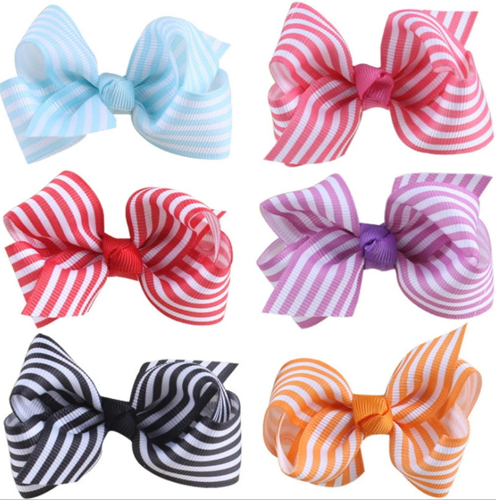 Kitcheniva Girls Hair Clips Set Stripes 6 Pcs