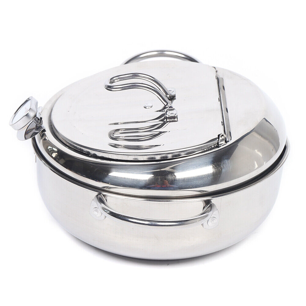 Kitcheniva Fryer Pan Stainless Steel with Temperature Control 2.2L