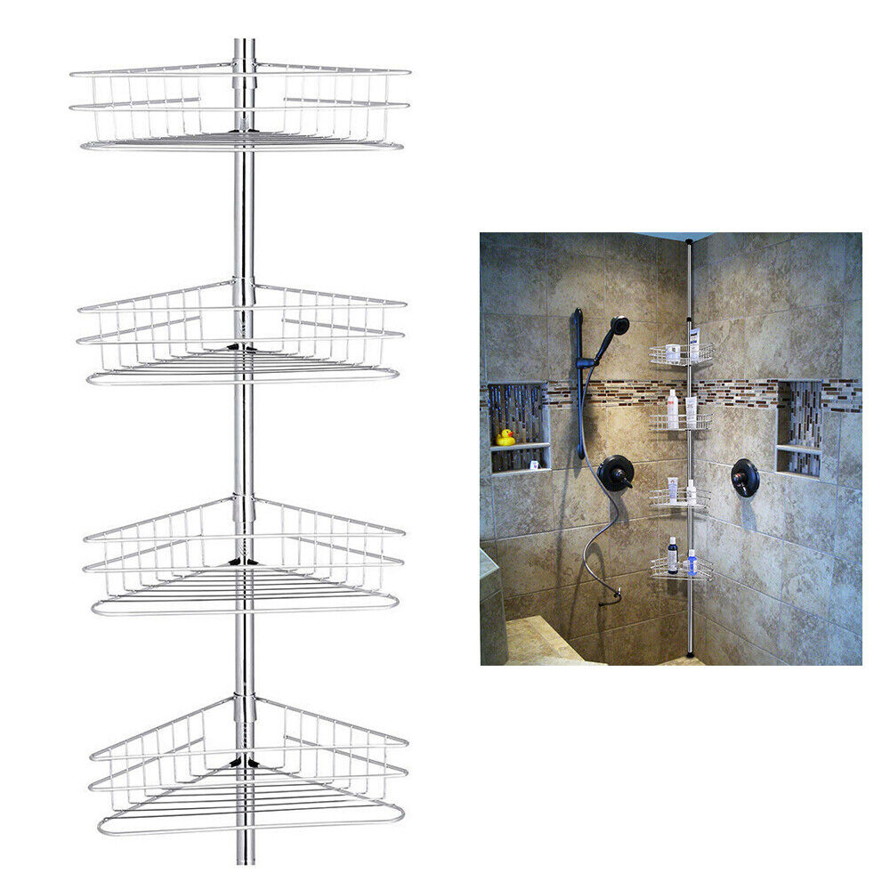 Kitcheniva 4-Layer Rustproof Bathroom Corner Shelf Shower Caddy