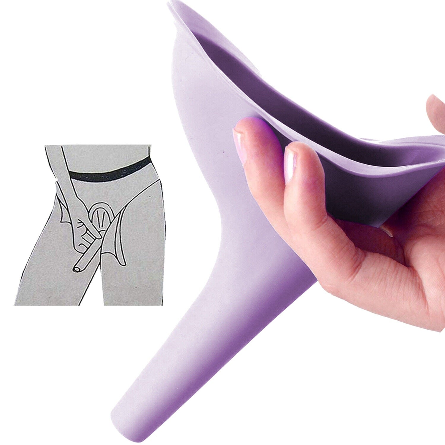 Kitcheniva Reusable Silicone Female Portable Urinal Set of 3