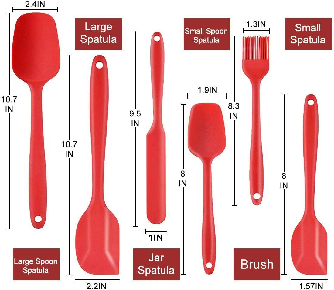 Kitcheniva Silicone Spatula Set of 6