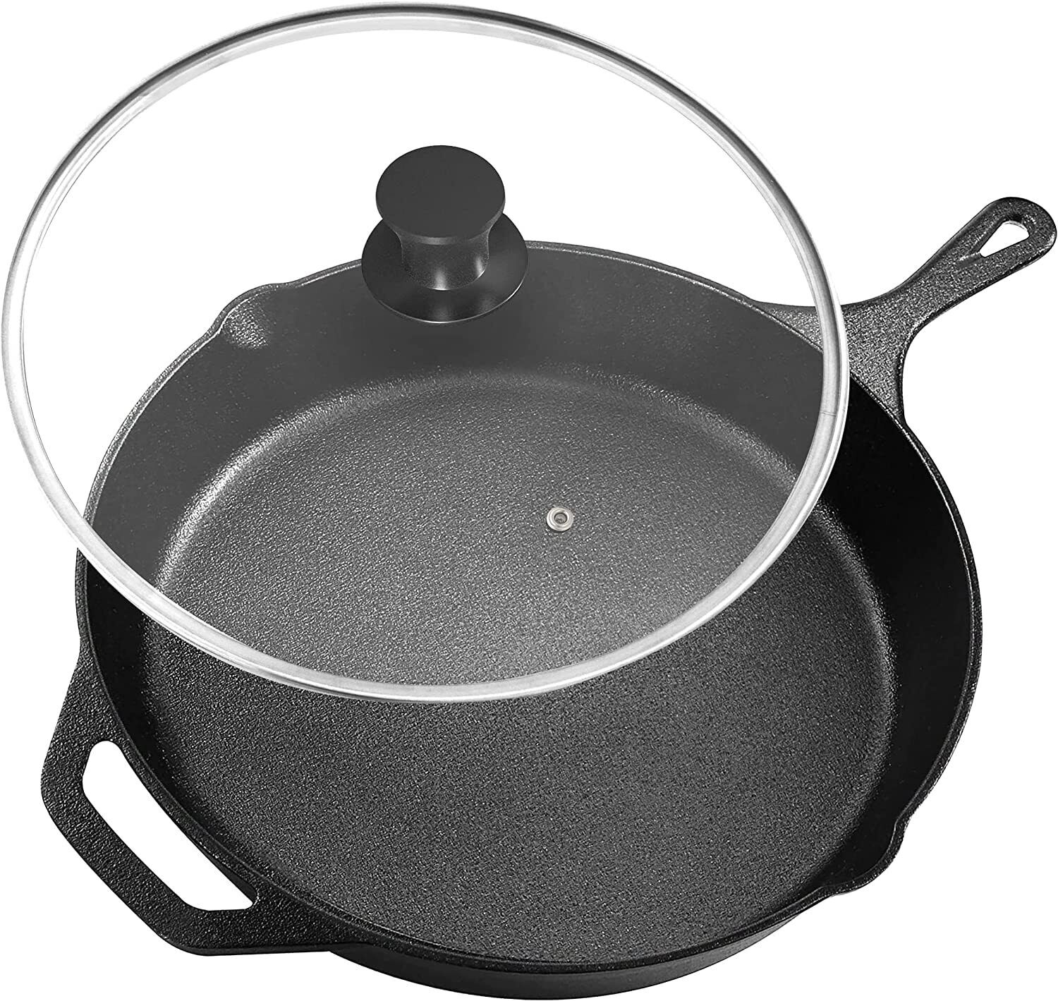 Kitcheniva Cast Iron Skillet With Lid Frying Pan Grill Cookware