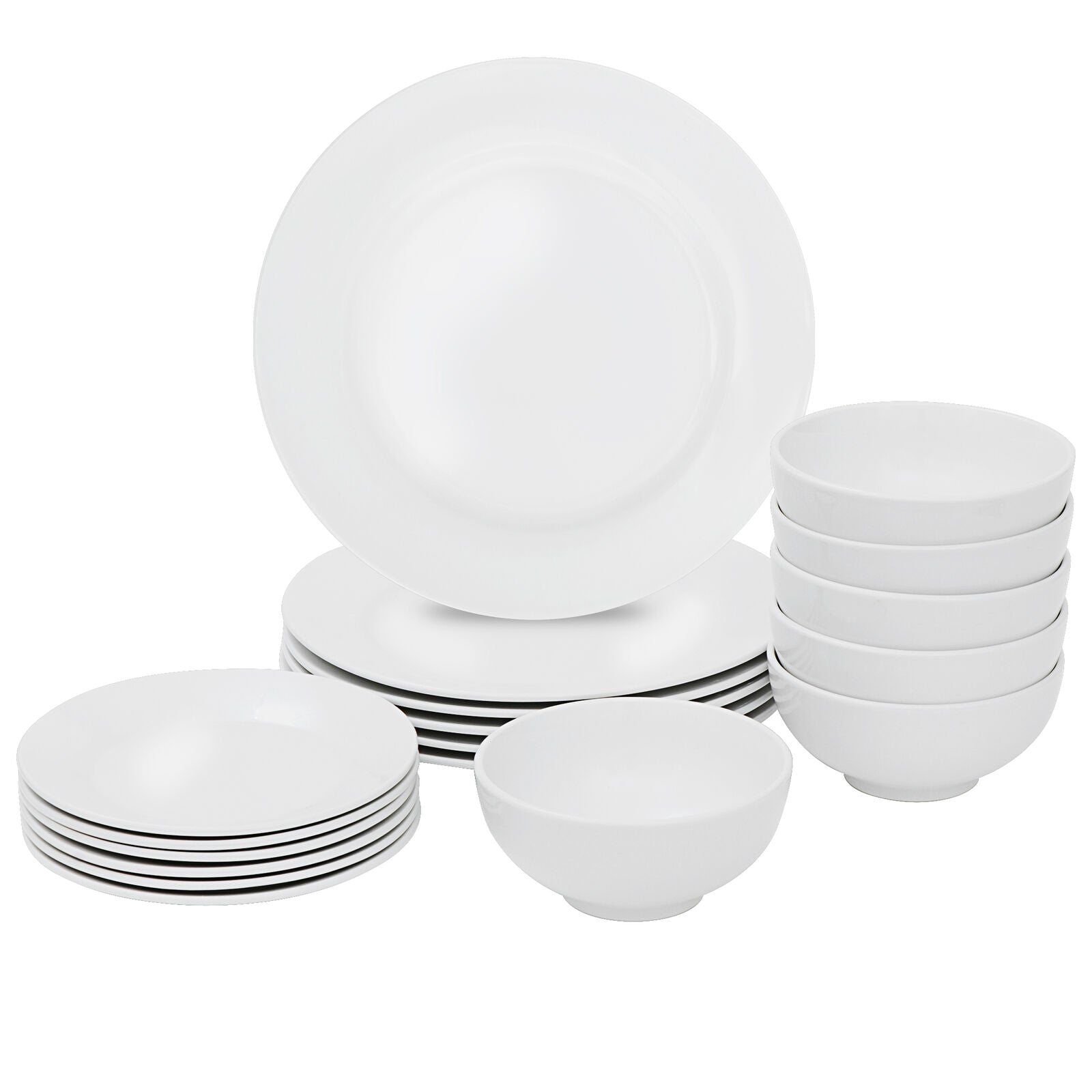 Kitcheniva 18-Pcs Dinnerware Set Round Dinner Plates