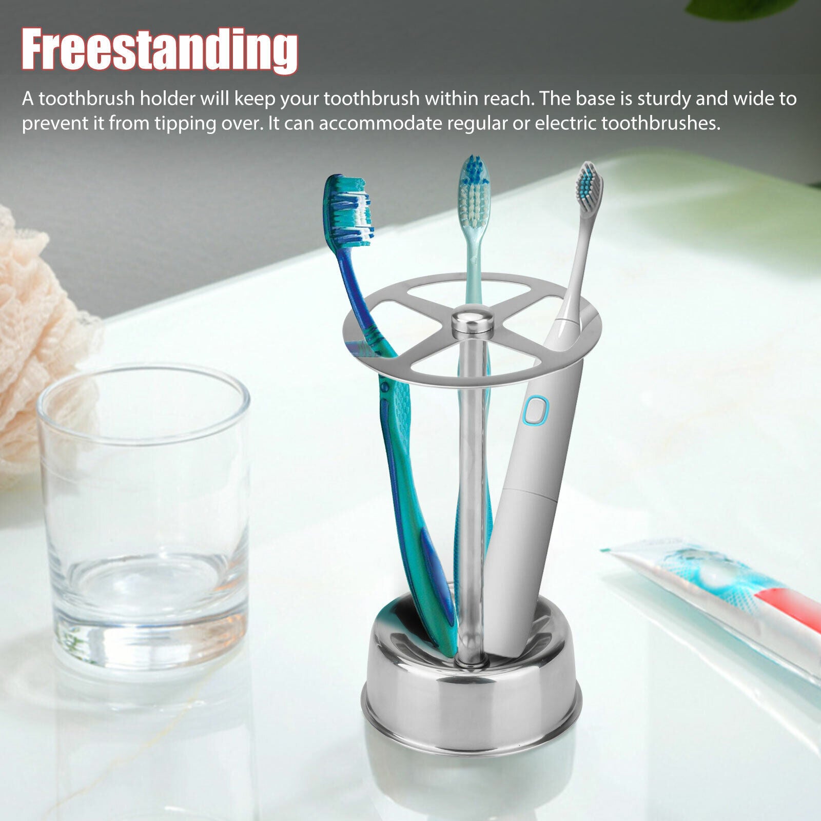 Kitcheniva Stainless Steel Toothbrush Holder