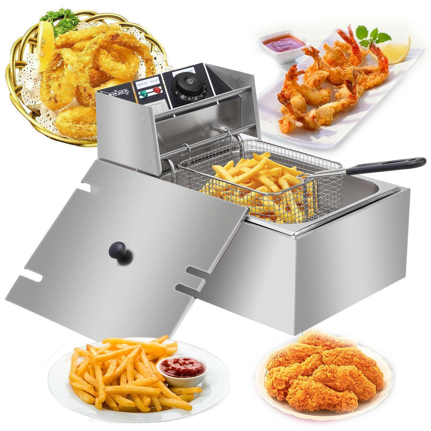 Zokop 6.3QT Electric Deep Fryer Commercial Tabletop