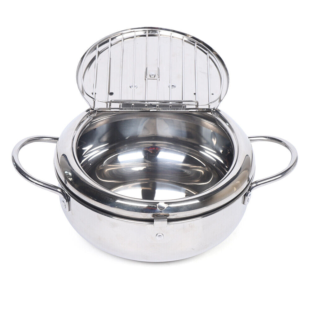 Kitcheniva Fryer Pan Stainless Steel with Temperature Control 2.2L