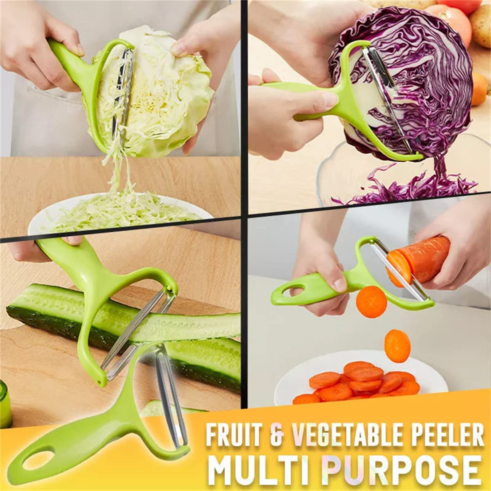 Kitcheniva Stainless Steel Vegetable Peeler Shredder Slicer