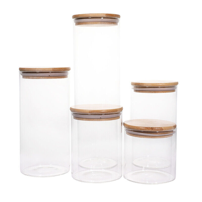 Kitcheniva Glass Food Storage Jars Set of 5