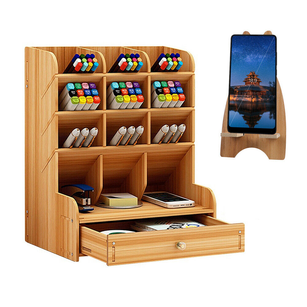 Kitcheniva Wooden Pen Desk Organizer Desktop Drawer