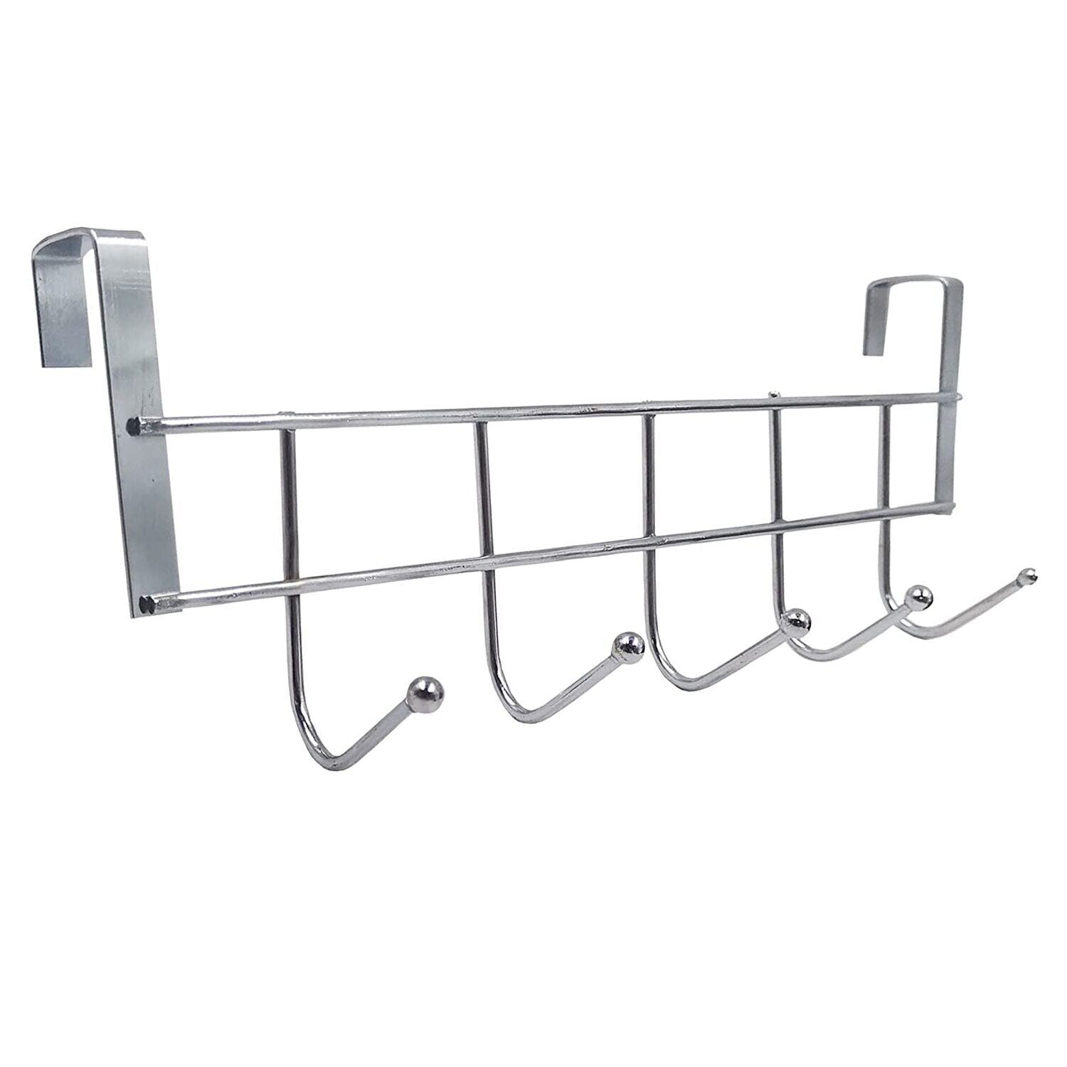 Kitcheniva Over the Door 5 Hooks Metal Rack