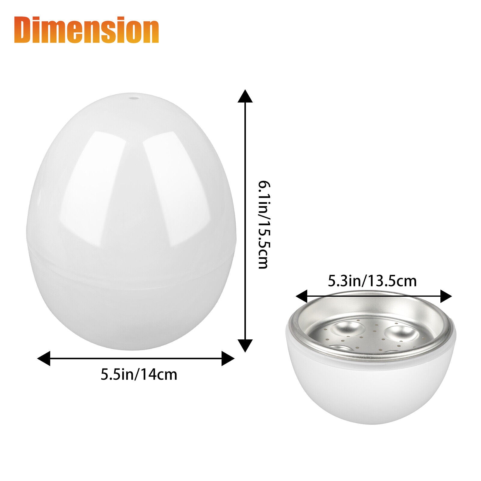 Kitcheniva Microwave Egg Boiler Cooker Egg Pod Detaches the Shell Steamer