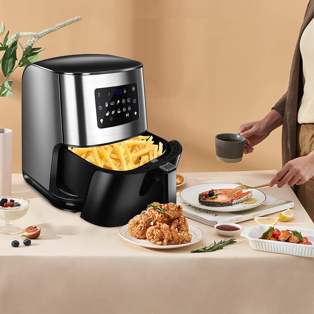 Kitcheniva 6.3 Quart 10-in-1 Smart Electric Air Fryer Hot Airfryer Oven Oilless Cooker