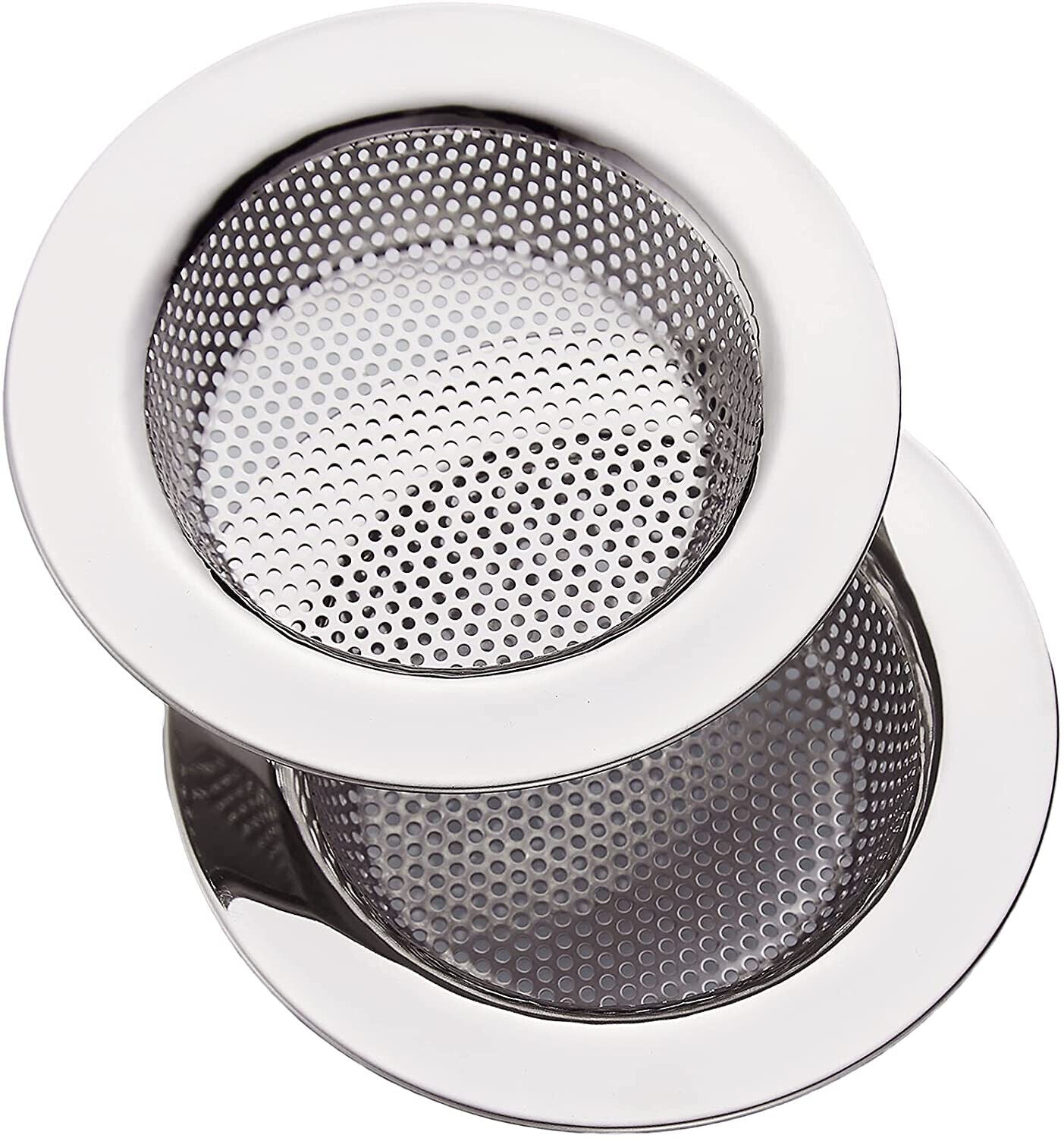 Kitcheniva 2-Pcs Stainless-Steel Kitchen Sink Strainer, 4.5