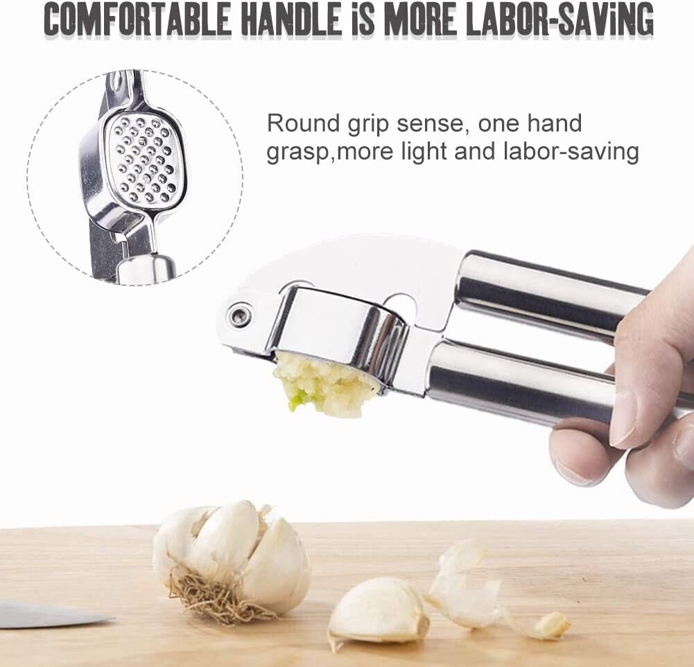 Kitcheniva Garlic Press Stainless Squeezer Steel Grinder Professional Masher Handheld Tool