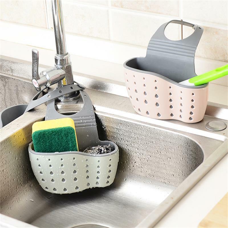 Kitcheniva 2-Pack Kitchen Organizer Sink Faucet Caddy Basket Cleaning Sponge Holder