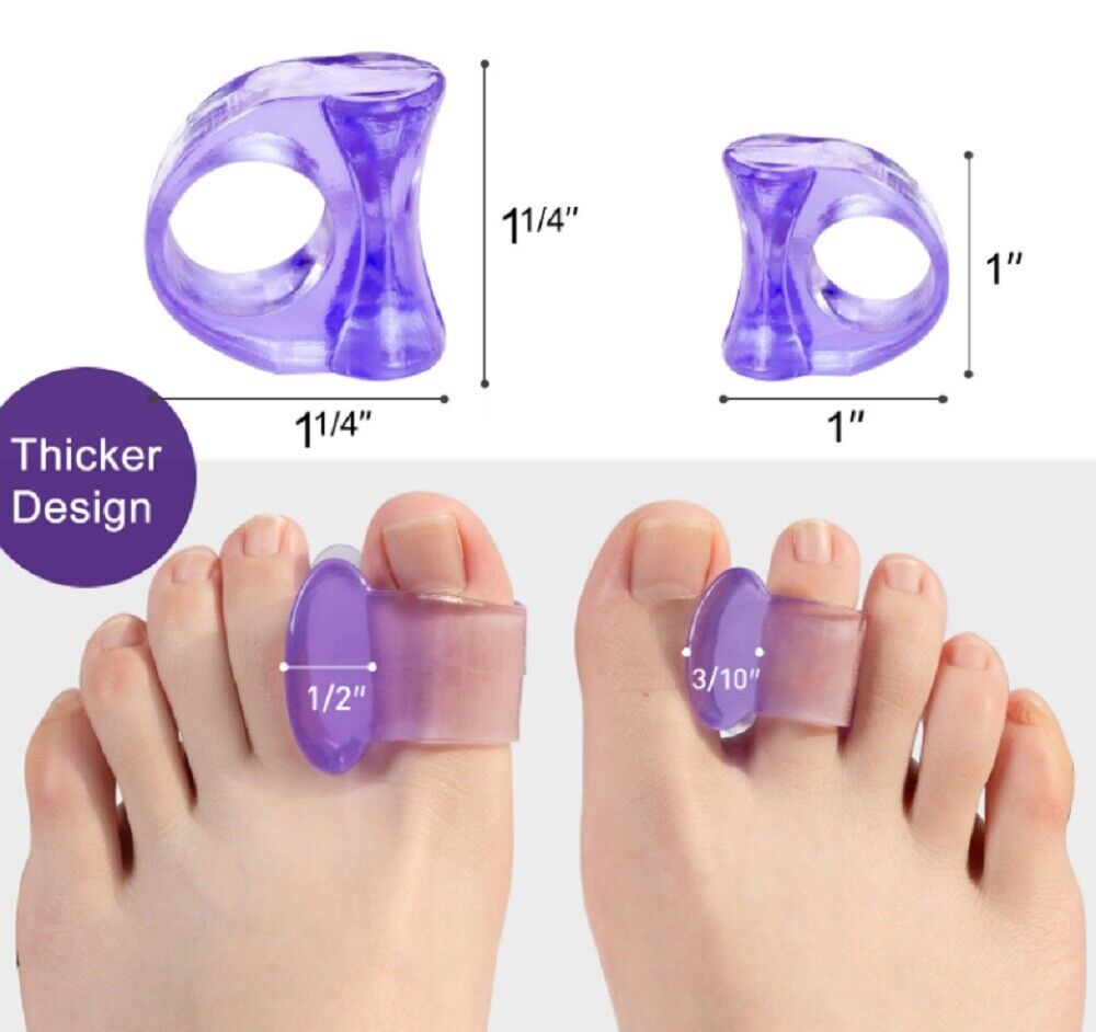 Kitcheniva 4 Pairs Silicone Gel Toe Separator