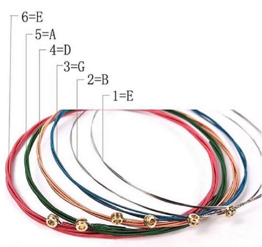 Kitcheniva 3 Sets Of 6PCS Colorful Acoustic Guitar Strings