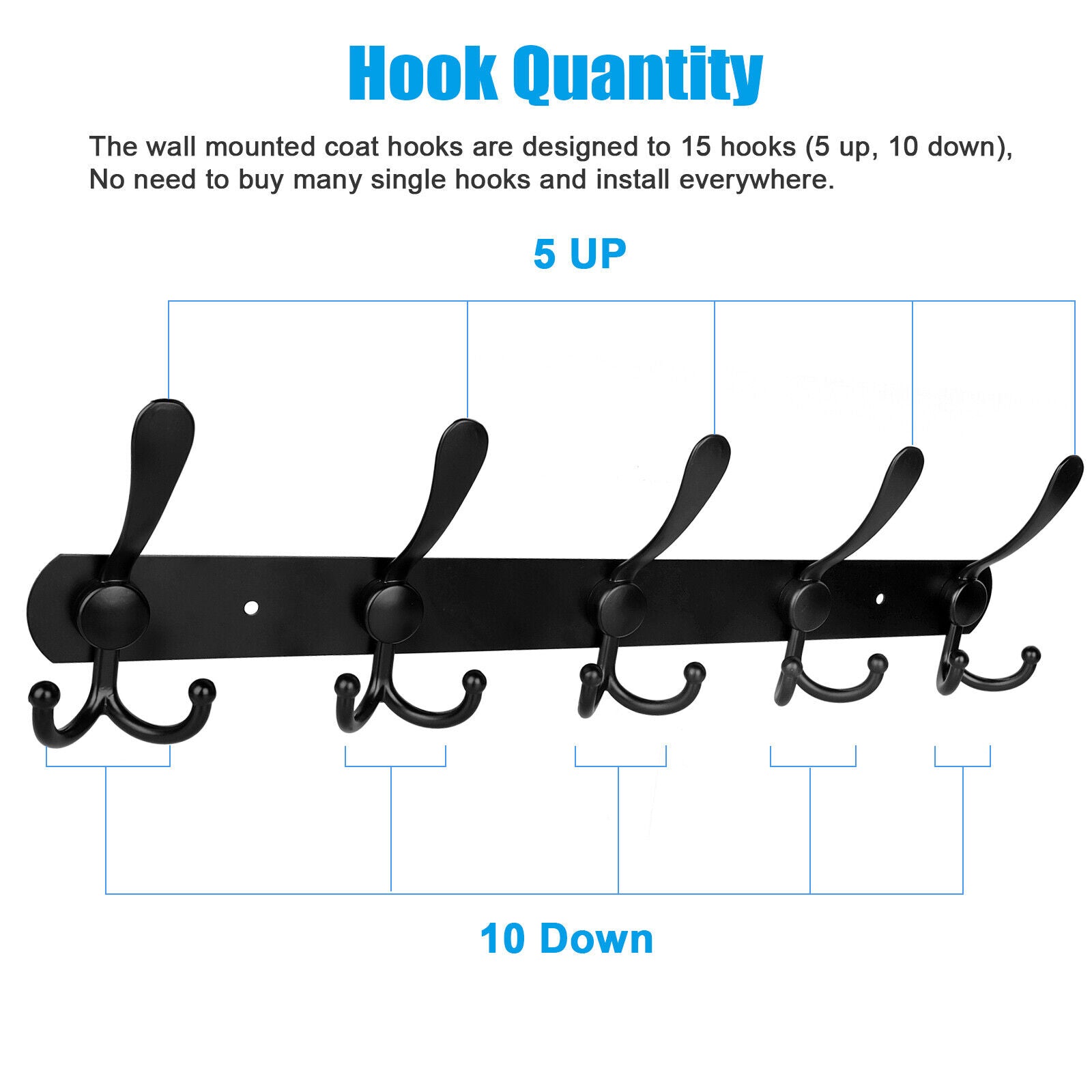 Kitcheniva 15 Hook Wall Mount Hanger