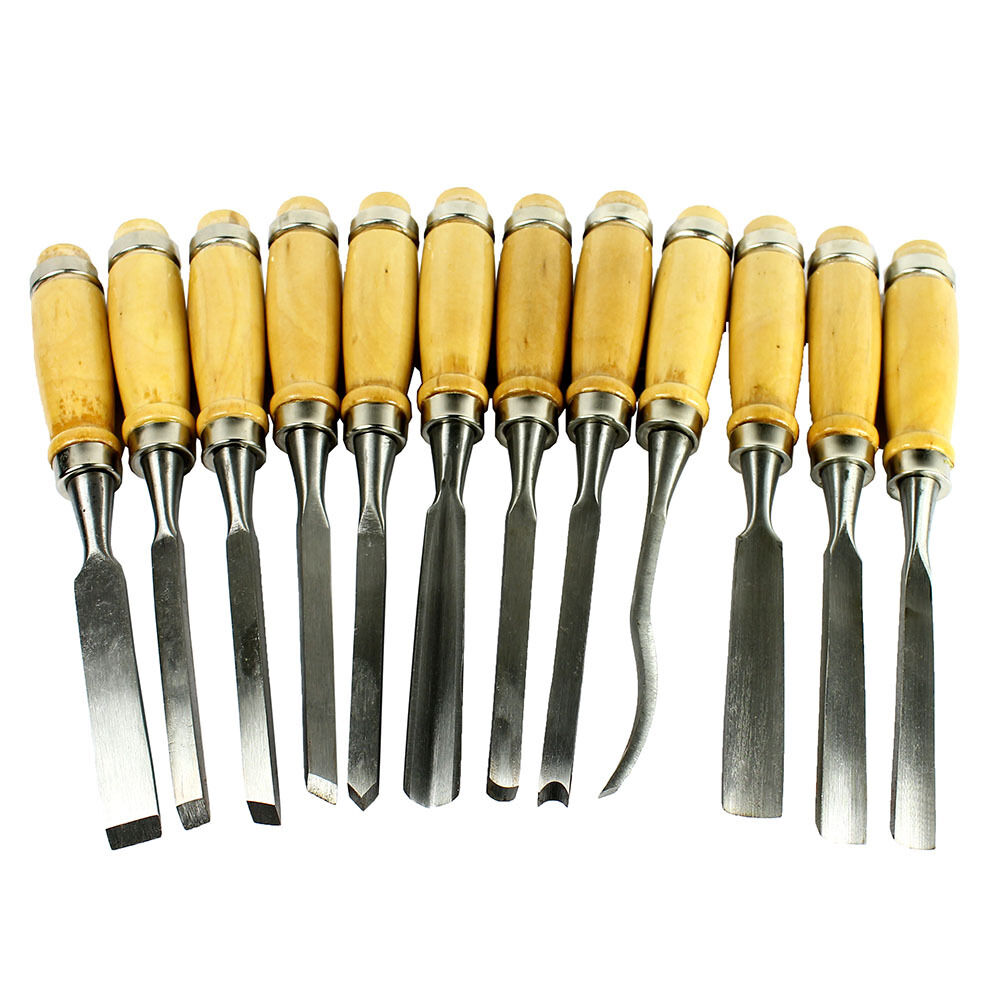 Kitcheniva 12 Piece Wood Carving Hand Chisel Tool Set