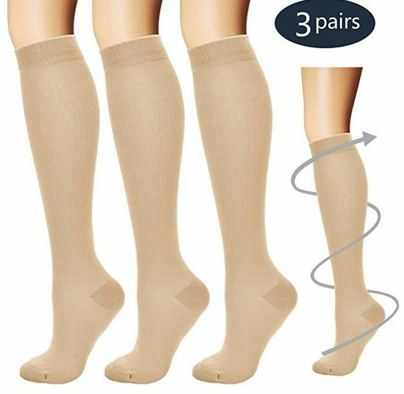 Kitcheniva Compression Support Socks Pack of 3