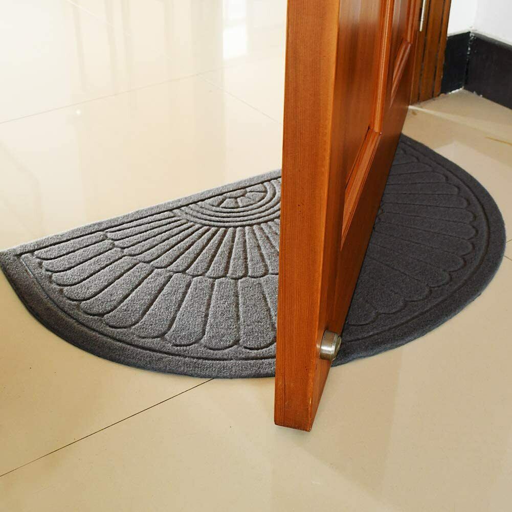 Kitcheniva Rubber Doormat Indoor Outdoor Half Round