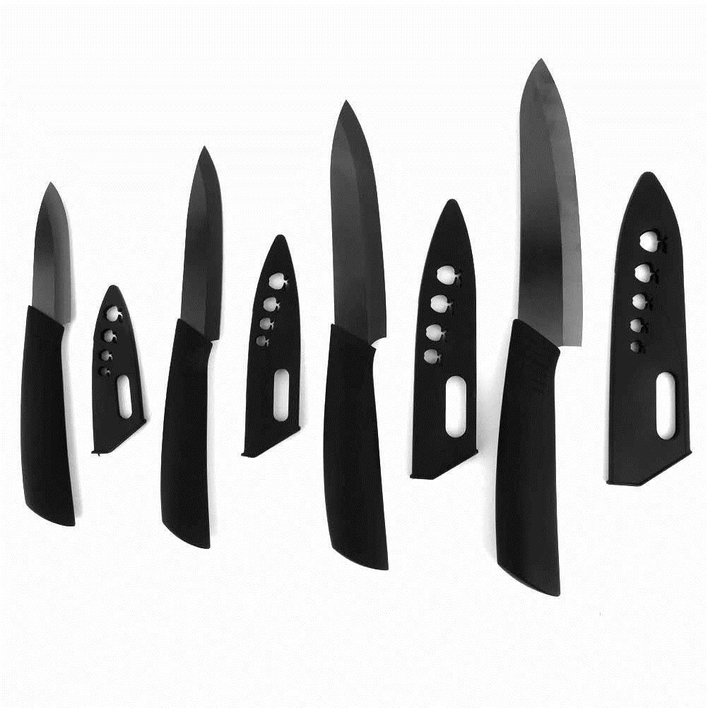 Kitcheniva Ultra Sharp Ceramic Kitchen Knife Set With Covers