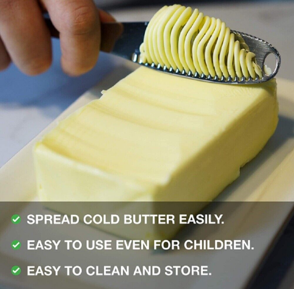 Kitcheniva 3 In 1 Butter Spreader Knife Curler