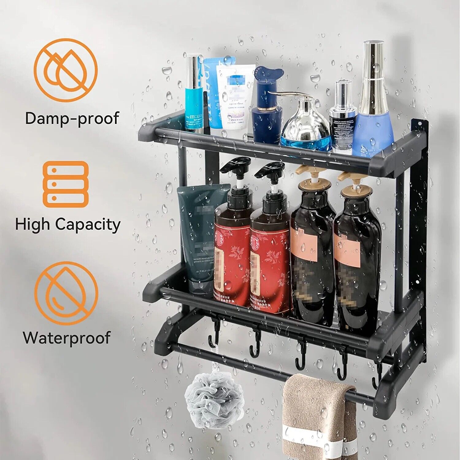 Kitcheniva 2 Layer Triangular Shower Caddy Shelf