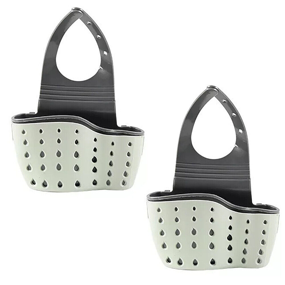 Kitcheniva 2-Pack Kitchen Organizer Sink Faucet Caddy Basket Cleaning Sponge Holder