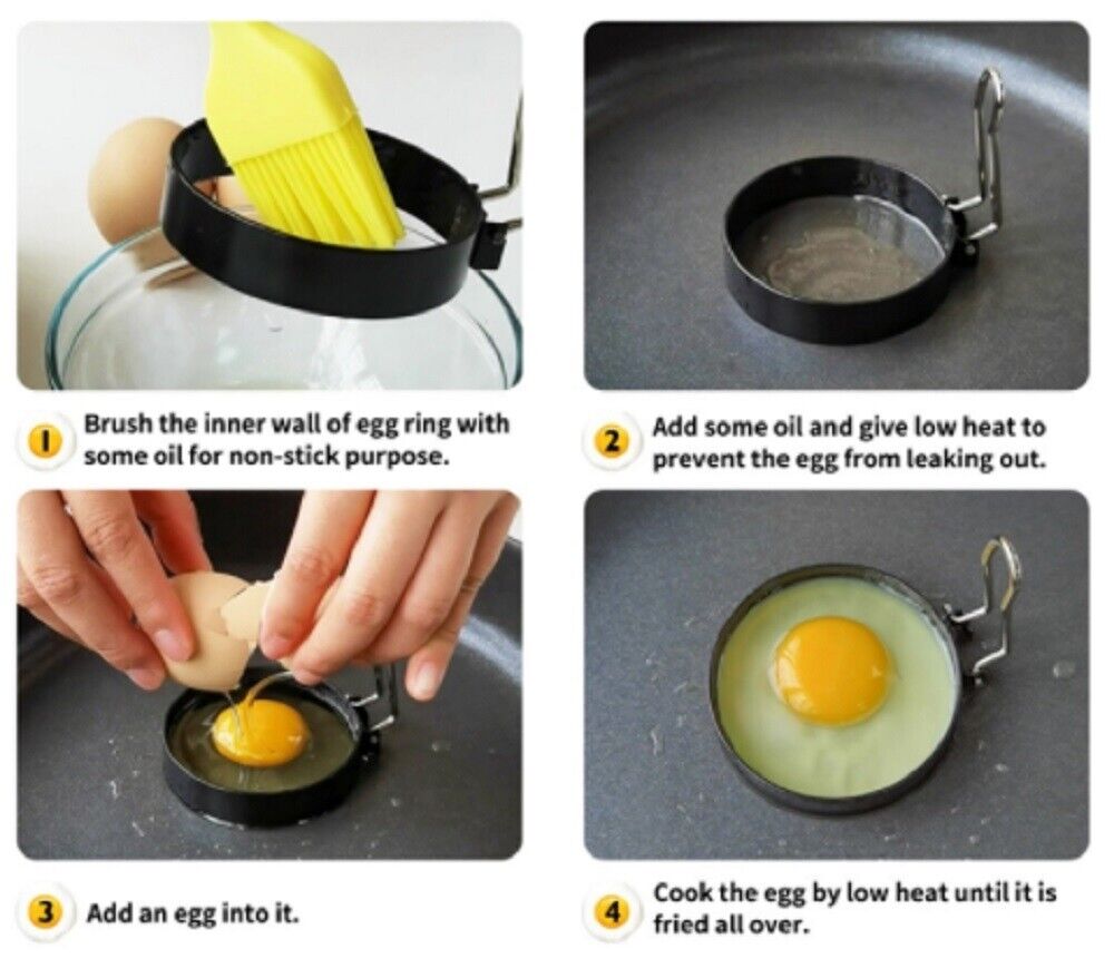 Kitcheniva 2-Piece Non Stick Fried Egg Shaper