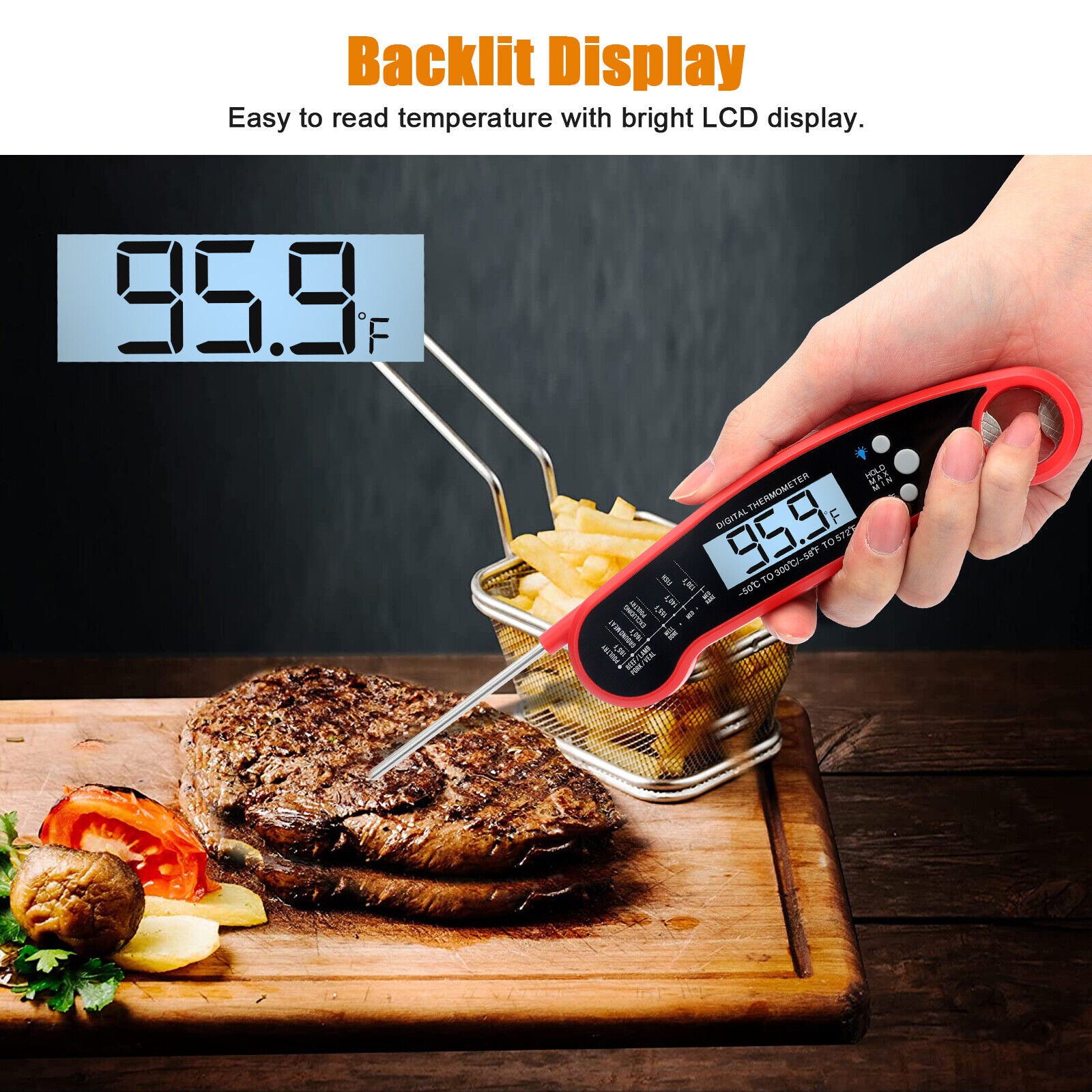 Kitcheniva Instant Read Digital Meat Thermometer