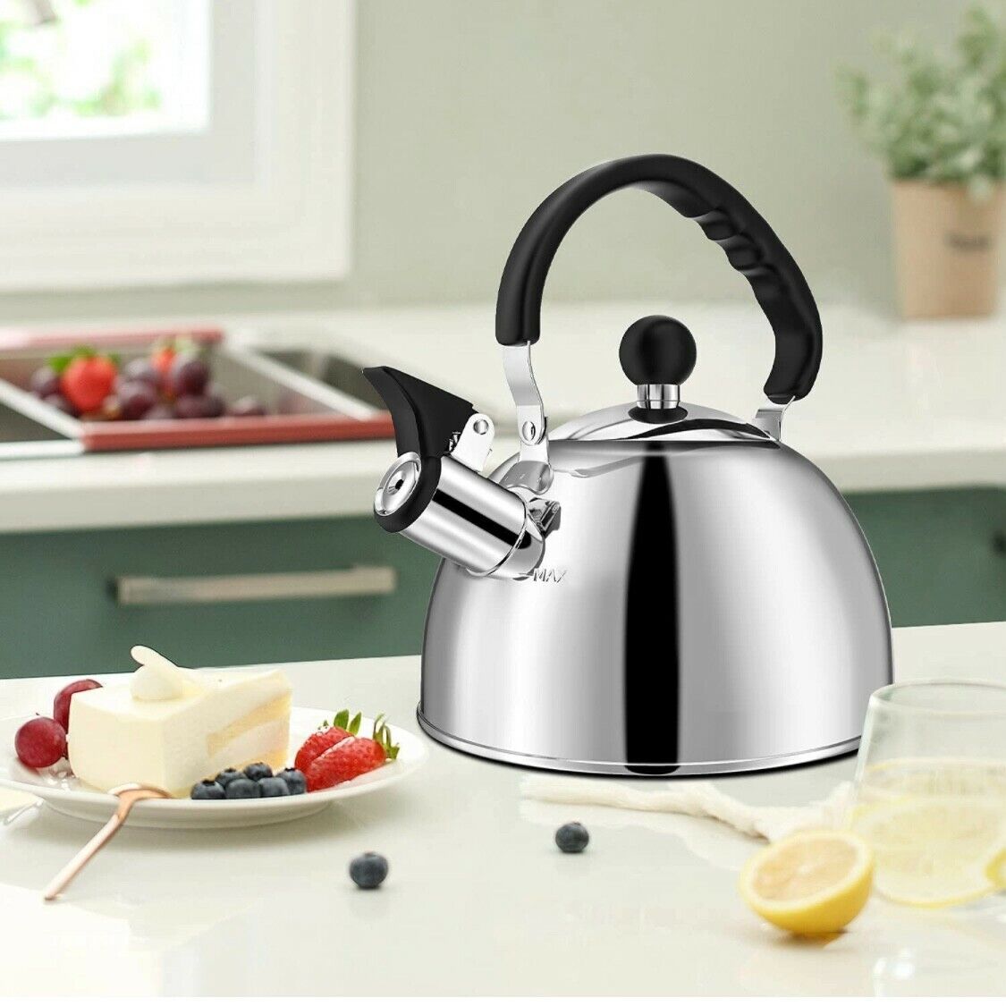 Kitcheniva 2 Liter Stainless Steel Whistling Tea Kettle