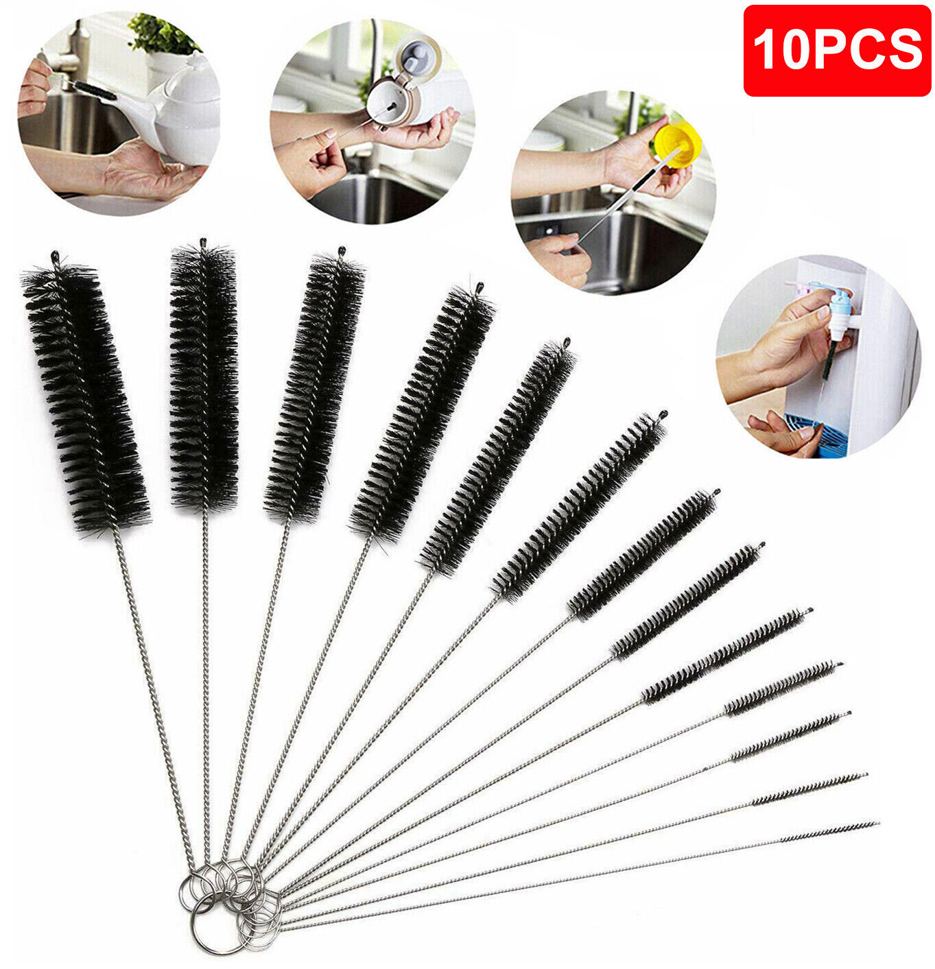 Kitcheniva Bottle Cleaner Brushes Set of 10