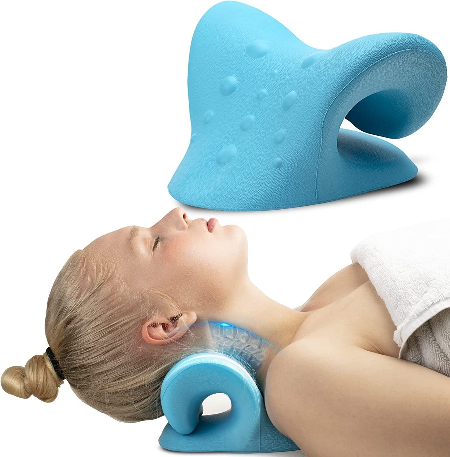 Kitcheniva PU Neck Cloud Cervical Traction Device Neck Stretcher Pillow