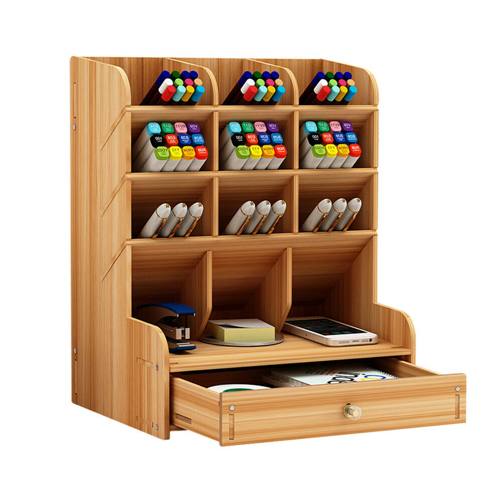 Kitcheniva Wooden Pen Desk Organizer Desktop Drawer