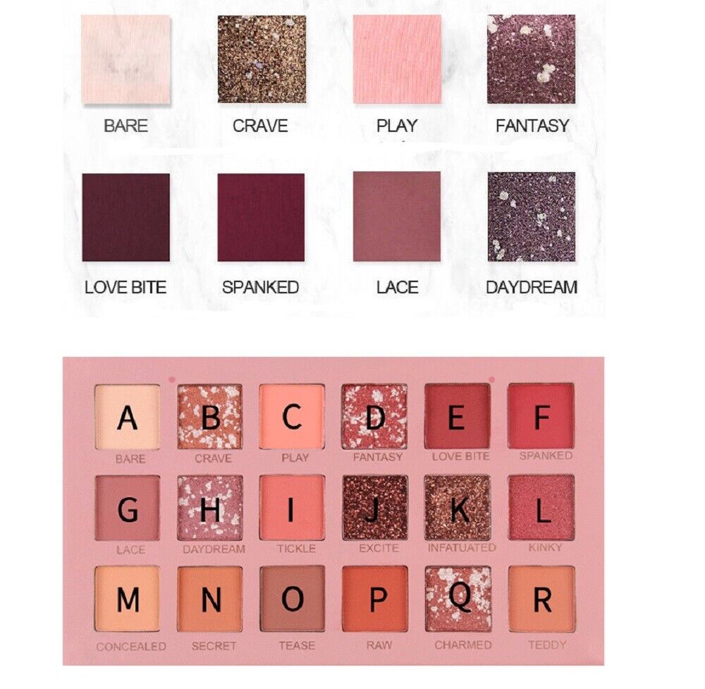 Kitcheniva 18 Colors Eyeshadow Palette Beauty Makeup Matte Shimmer Eye Shadow