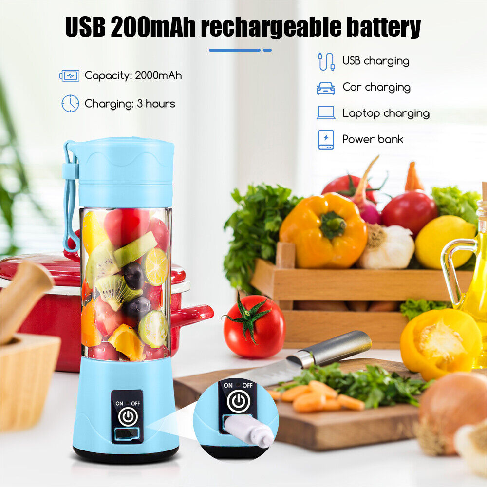 Kitcheniva 380ML Portable Personal Mini Juicer Cup USB