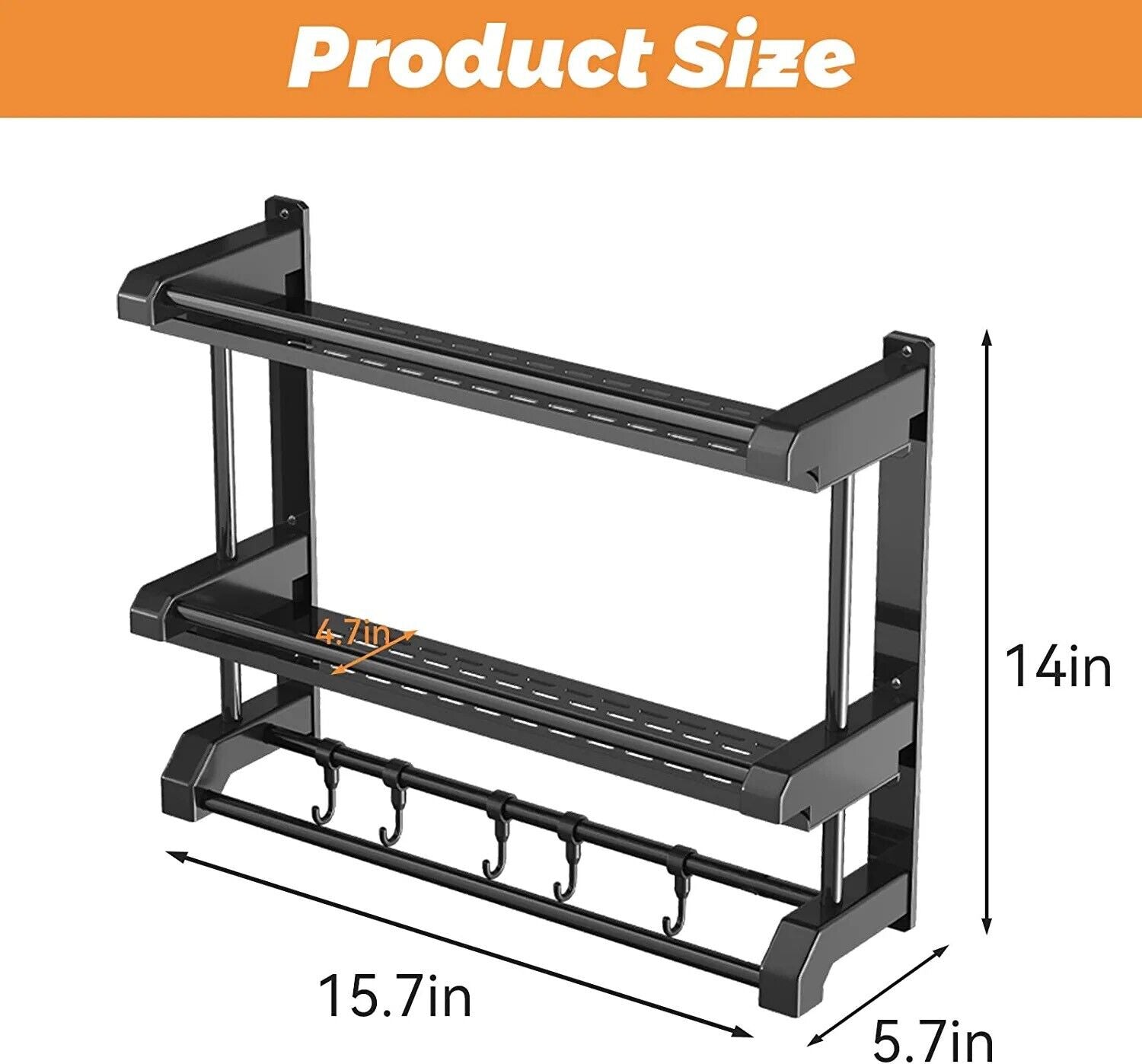 Kitcheniva 2 Layer Triangular Shower Caddy Shelf