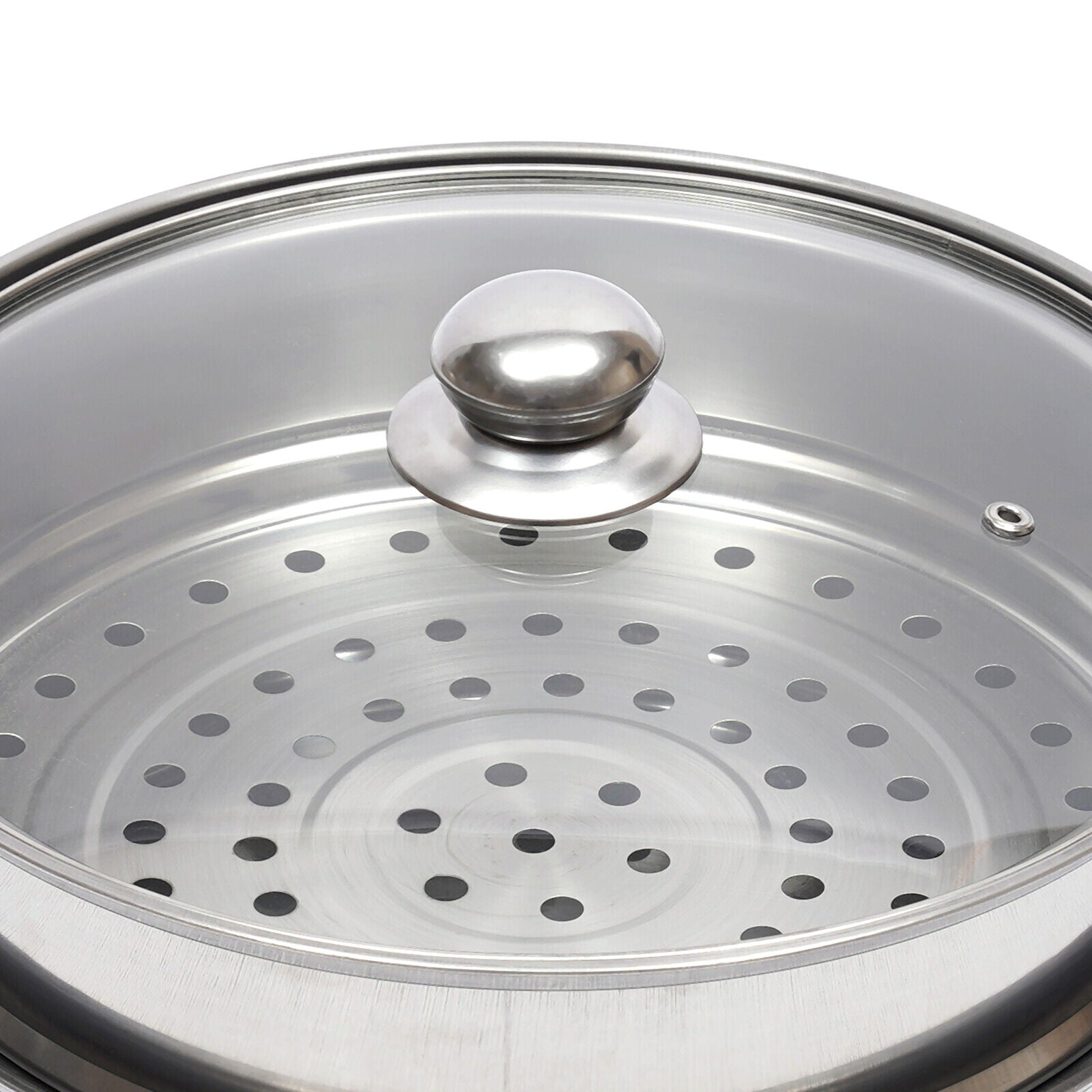 Kitcheniva Stainless Steel Food Steamer 3 Layer Round