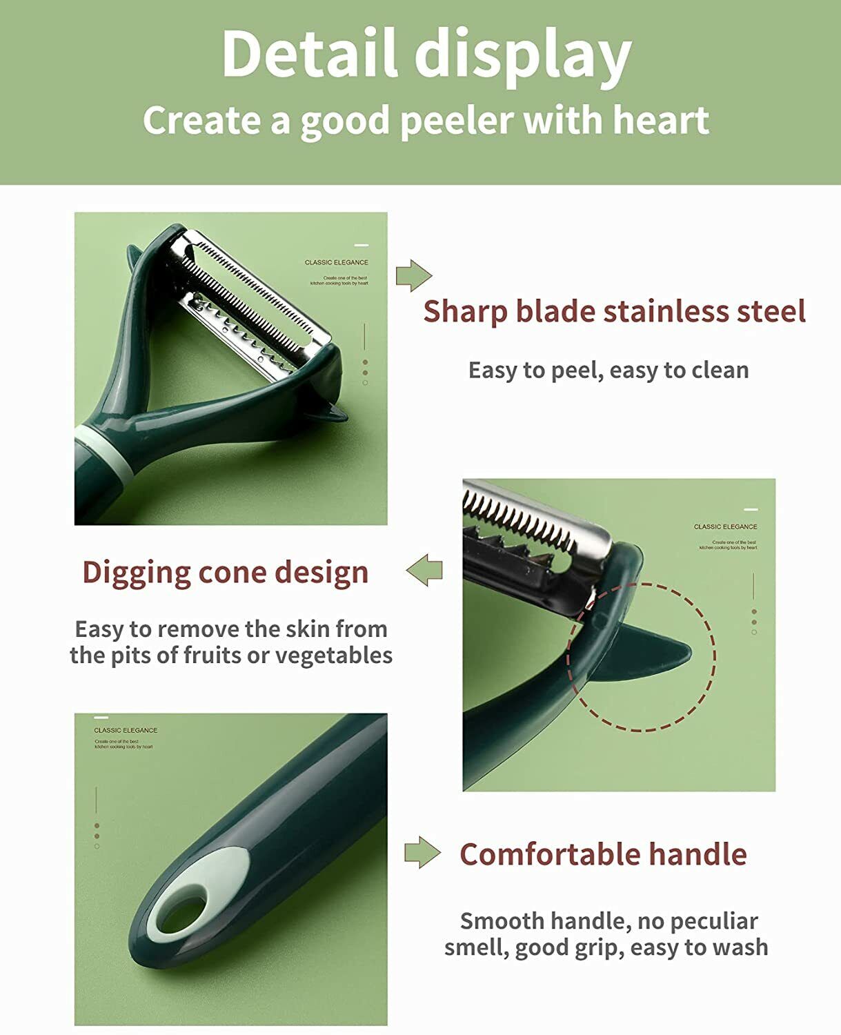 Kitcheniva 2 in 1 Vegetable Fruit Peeler