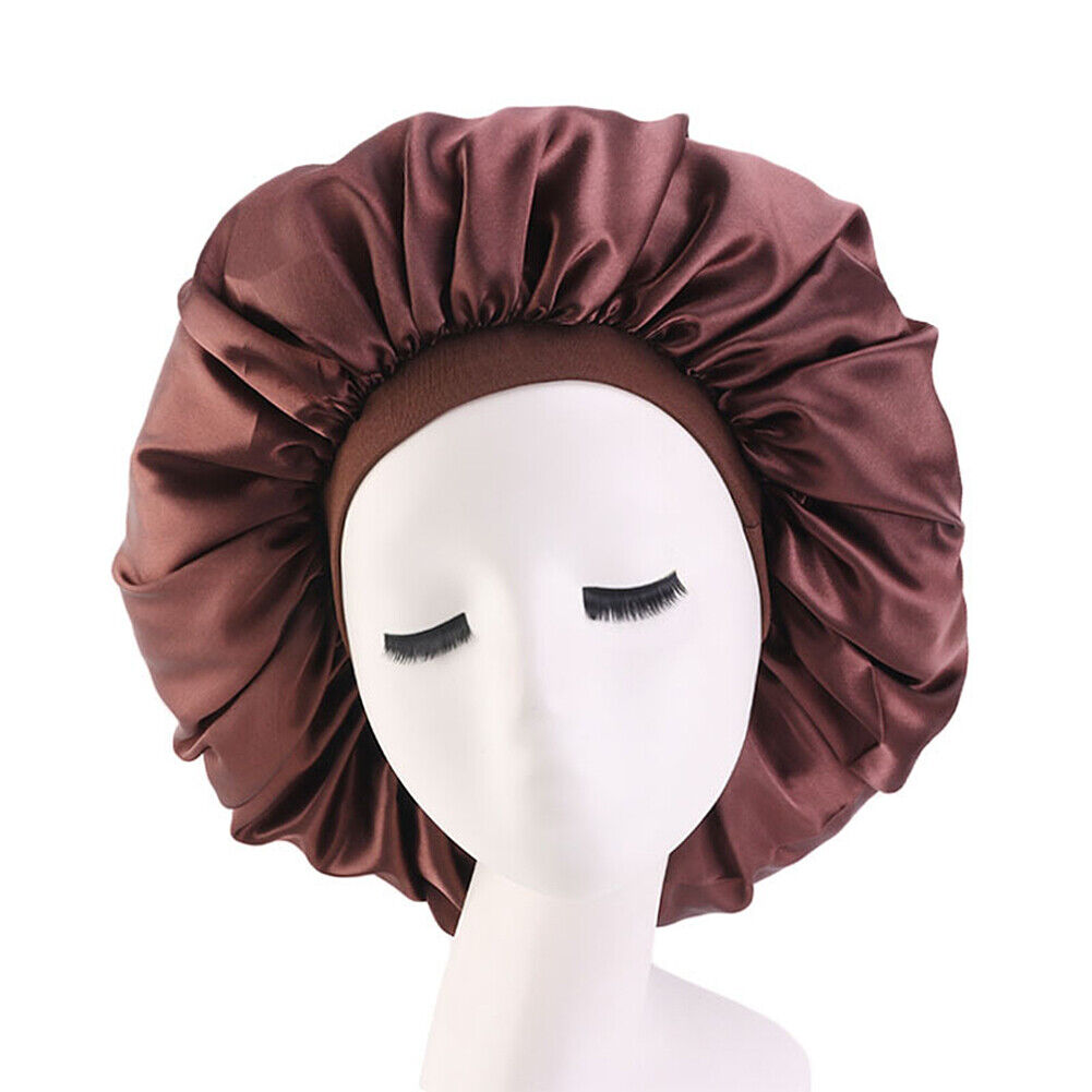 Kitcheniva Extra Large Long Hair Care Satin Bonnet Cap