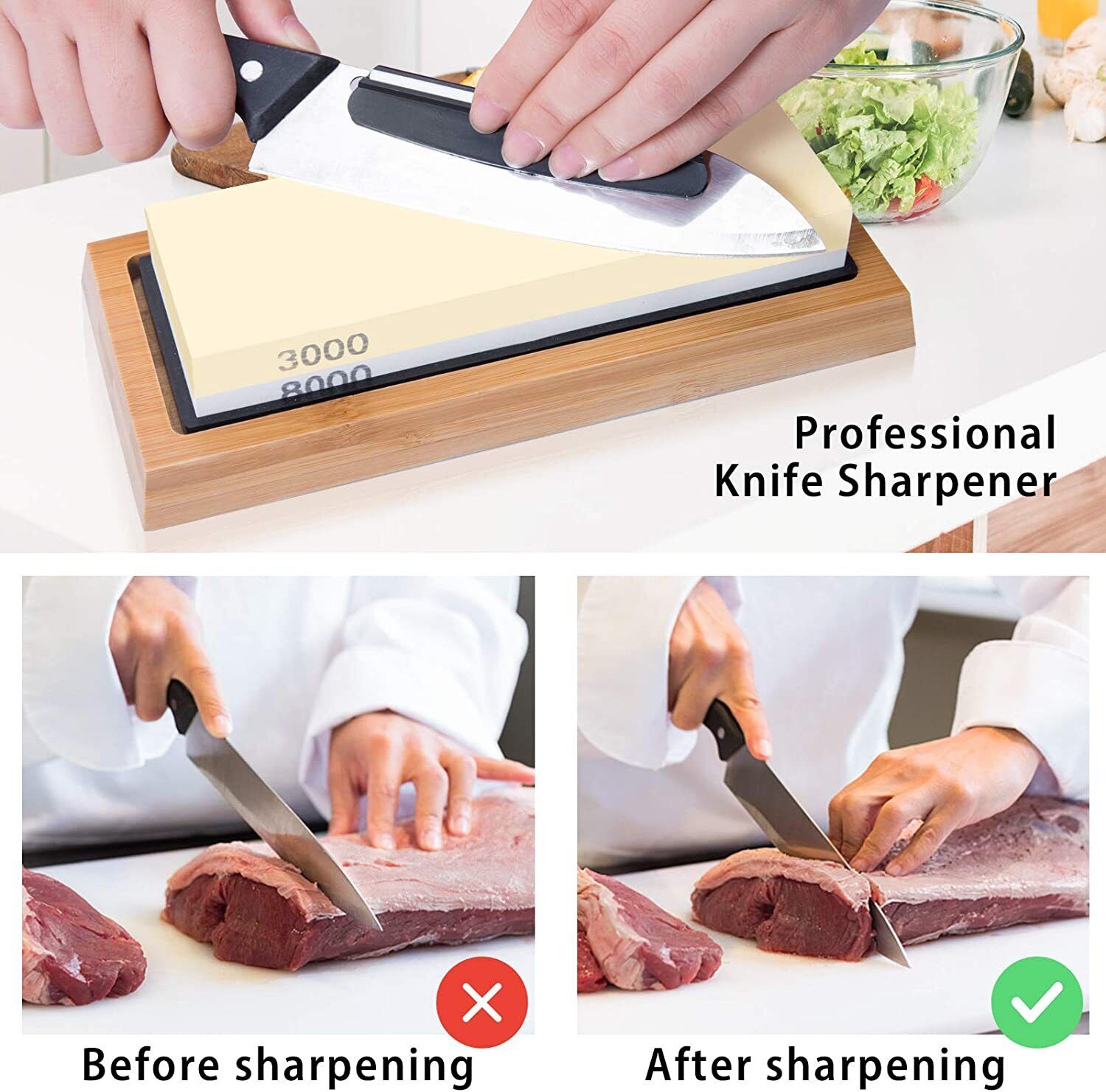 Kitcheniva Knife Sharpening Whetstone Set