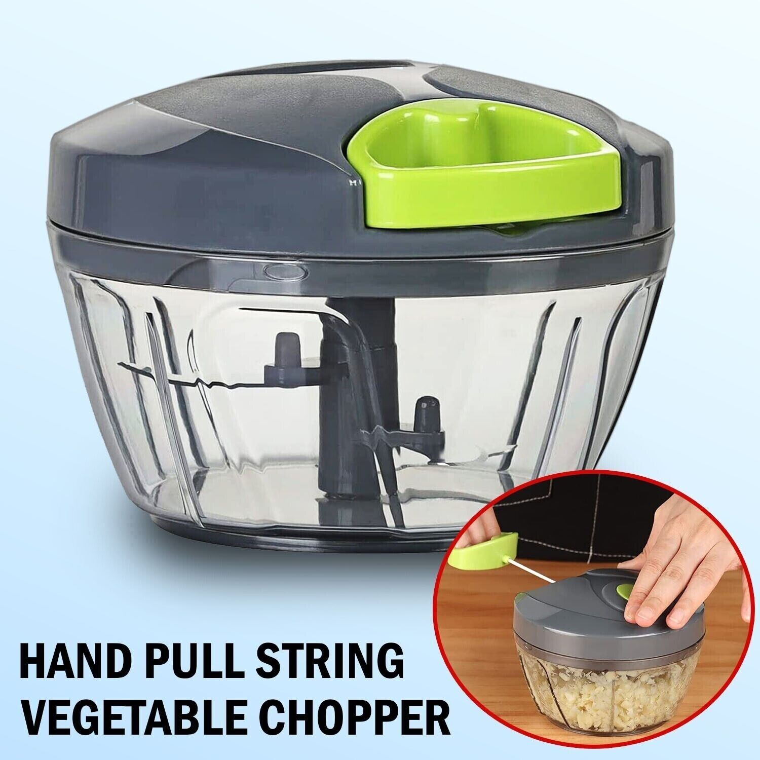 Kitcheniva Hand Pull String Vegetable Chopper Onions Manual Food Chopper