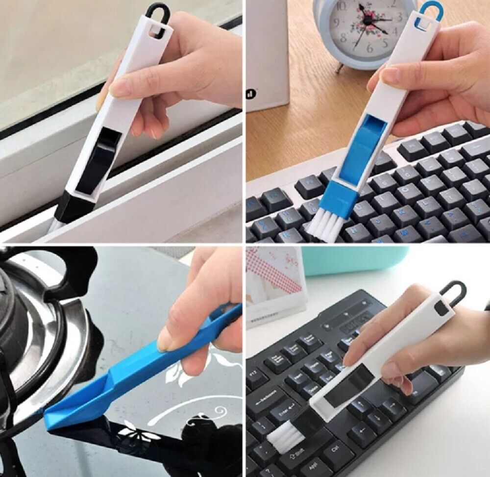 Kitcheniva 2-Pcs 2-In-1 Multipurpose Window Door Keyboard Cleaning Brush