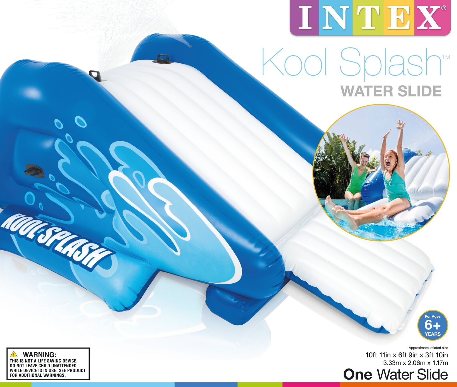 Kitcheniva Kool Splash Inflatable Pool Water Slide And Inflatable UFO Chair