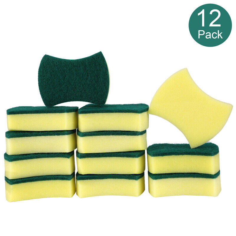 Kitcheniva 12-Pcs Kitchen Cleaning Sponges Eco Non-Scratch for Dish