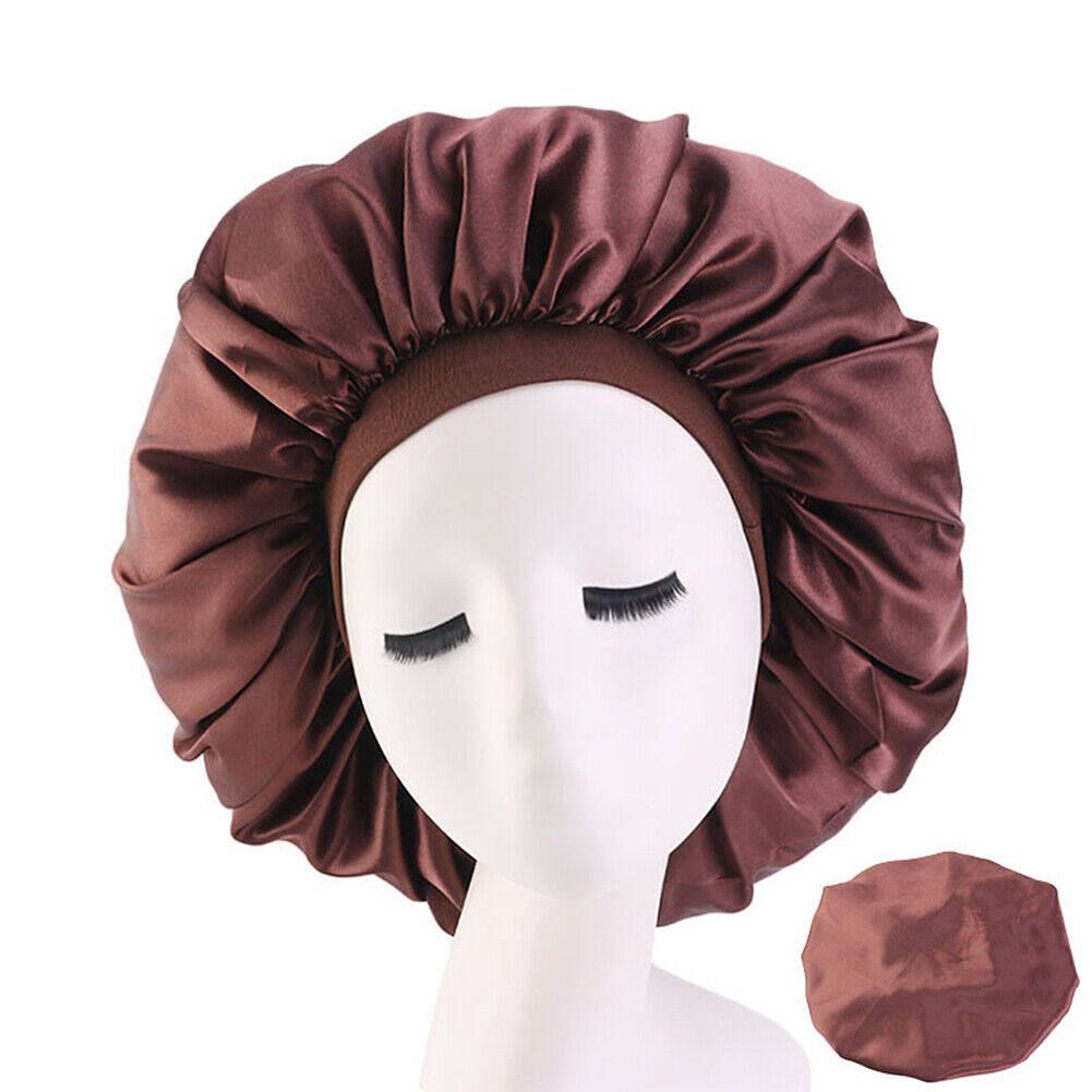 Kitcheniva Extra Large Long Hair Care Satin Bonnet Cap