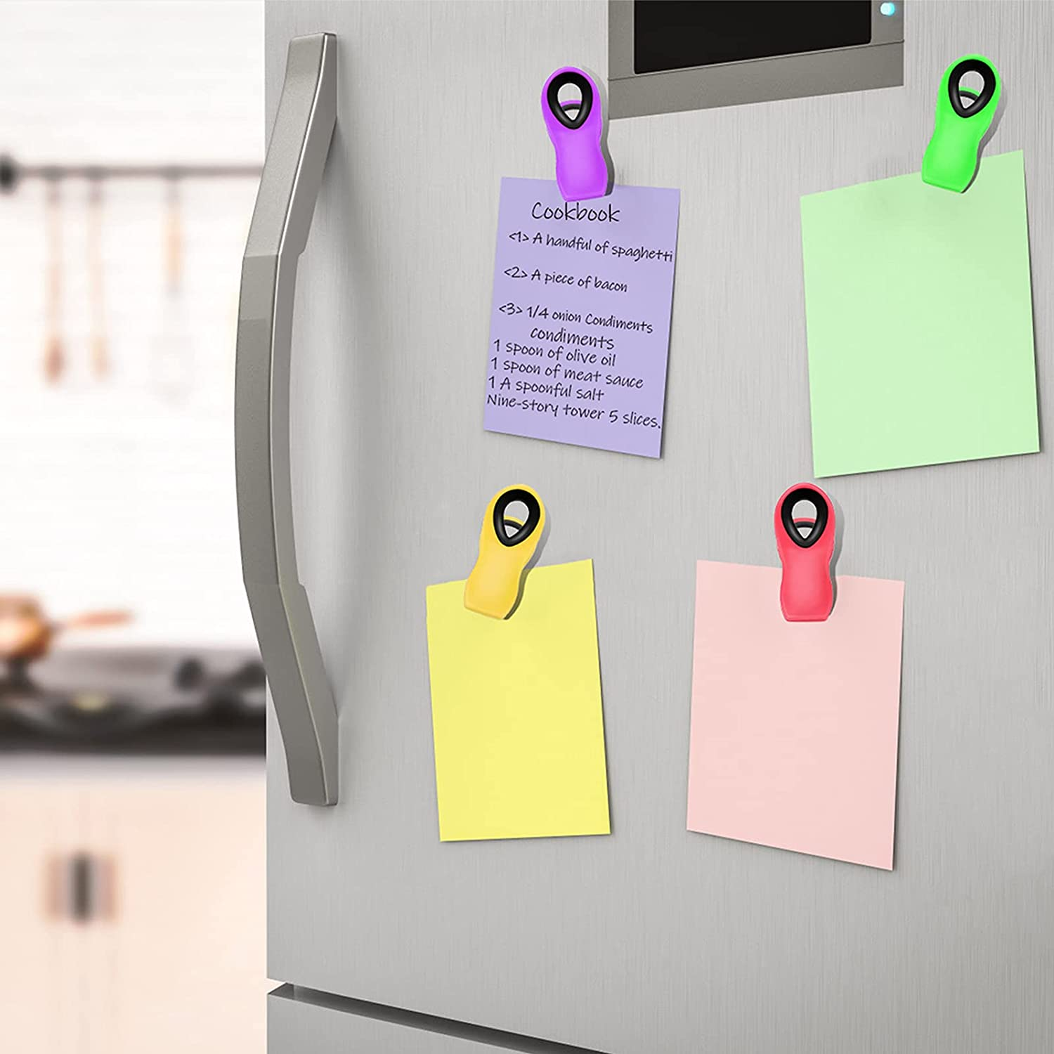 Kitcheniva Magnetic Refrigerator Clips Multicolor, Set of 9