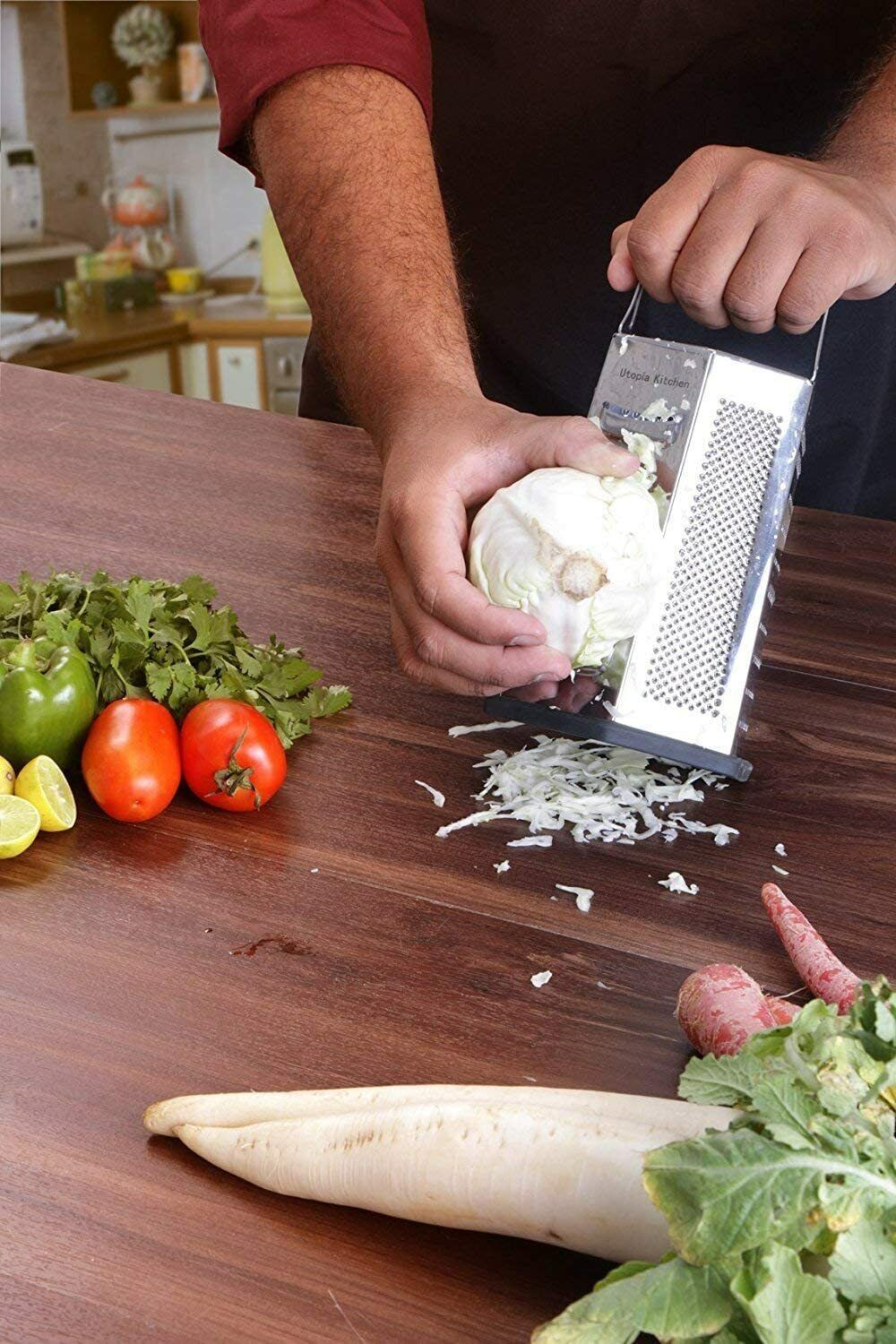 Utopia Cheese Grater 6 Sided Cheese Shredder