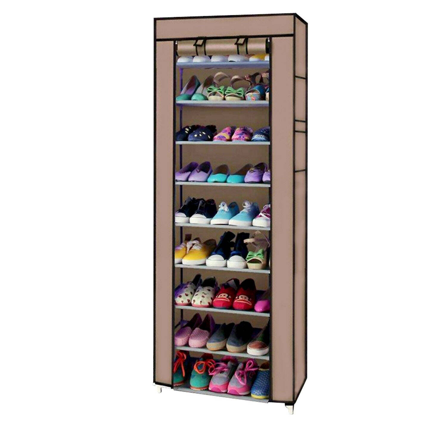 Kitcheniva Portable Shoe Rack 9 Shelf Storage Closet Home Organizer